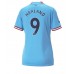 Cheap Manchester City Erling Haaland #9 Home Football Shirt Women 2022-23 Short Sleeve
